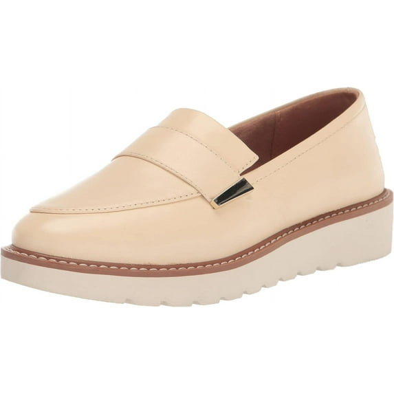 Naturalizer Women's Adaline Slip-On Platform Loafers Vanilla Cream Beige Leather 8.5W