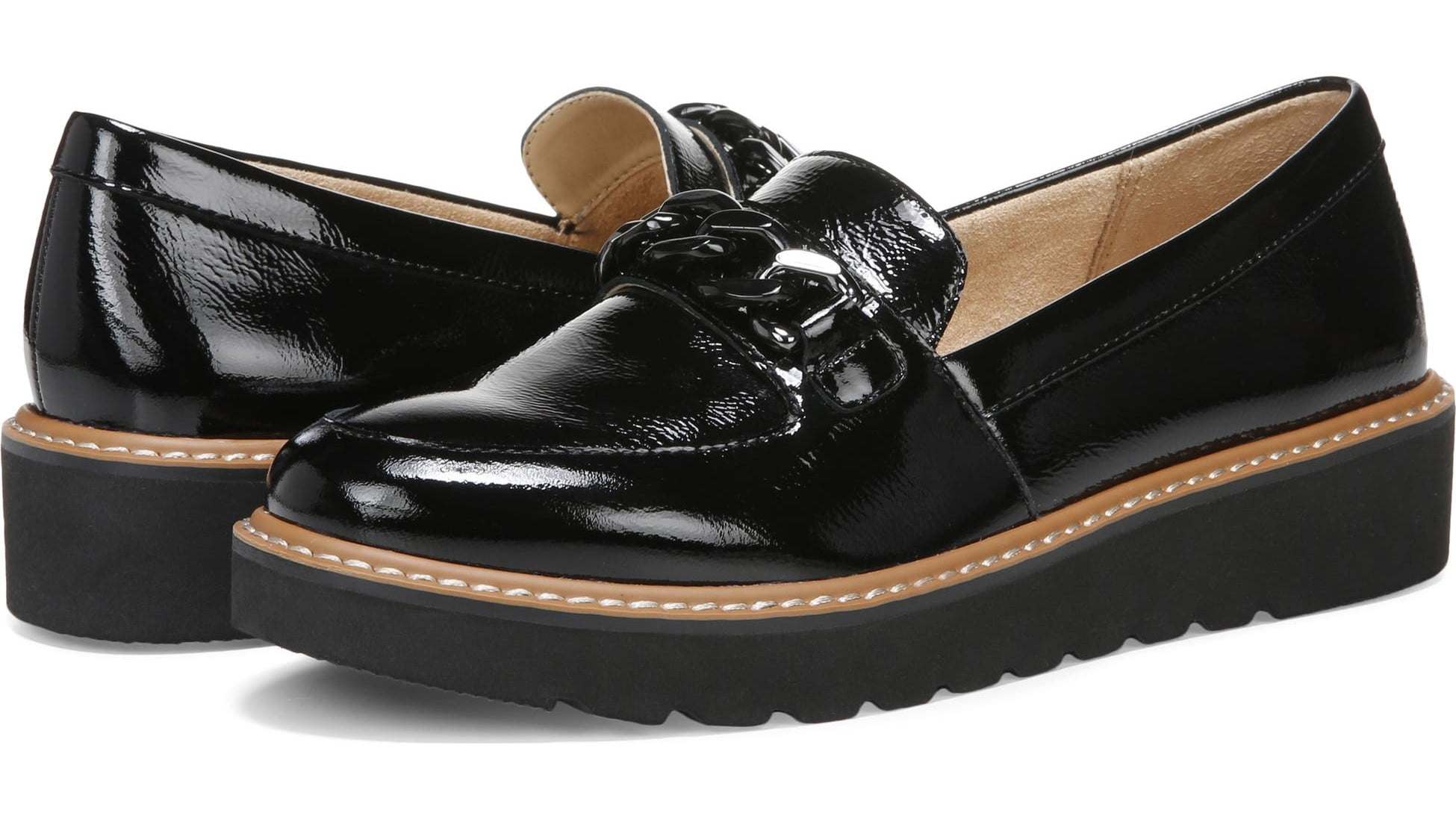 Patent Leather Platform Loafers