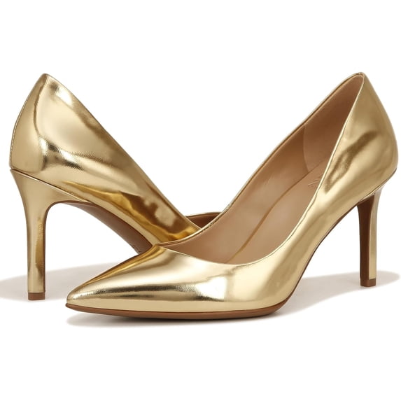 Naturalizer Women's Anna Pointed Toe High Heel Pump Warm Gold Leather 10M