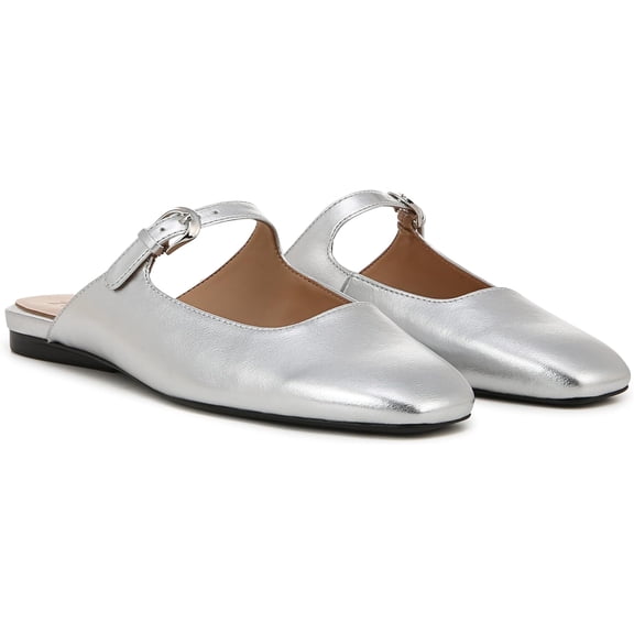 Naturalizer Women's Apple Slip On Mary Jane Mule Silver Metallic 8W