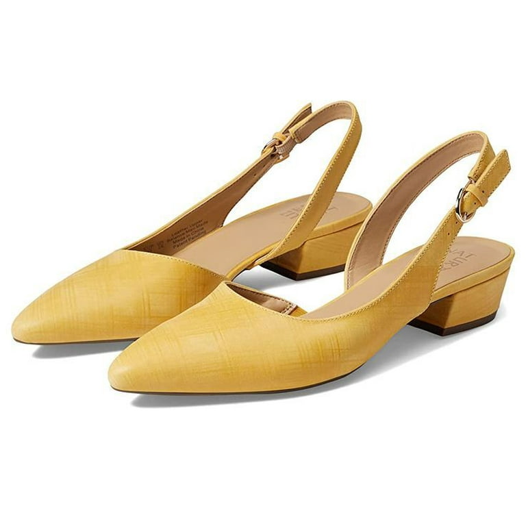 Naturalizer Women's Banks Slingback Pumps Marigold Yellow Plaid