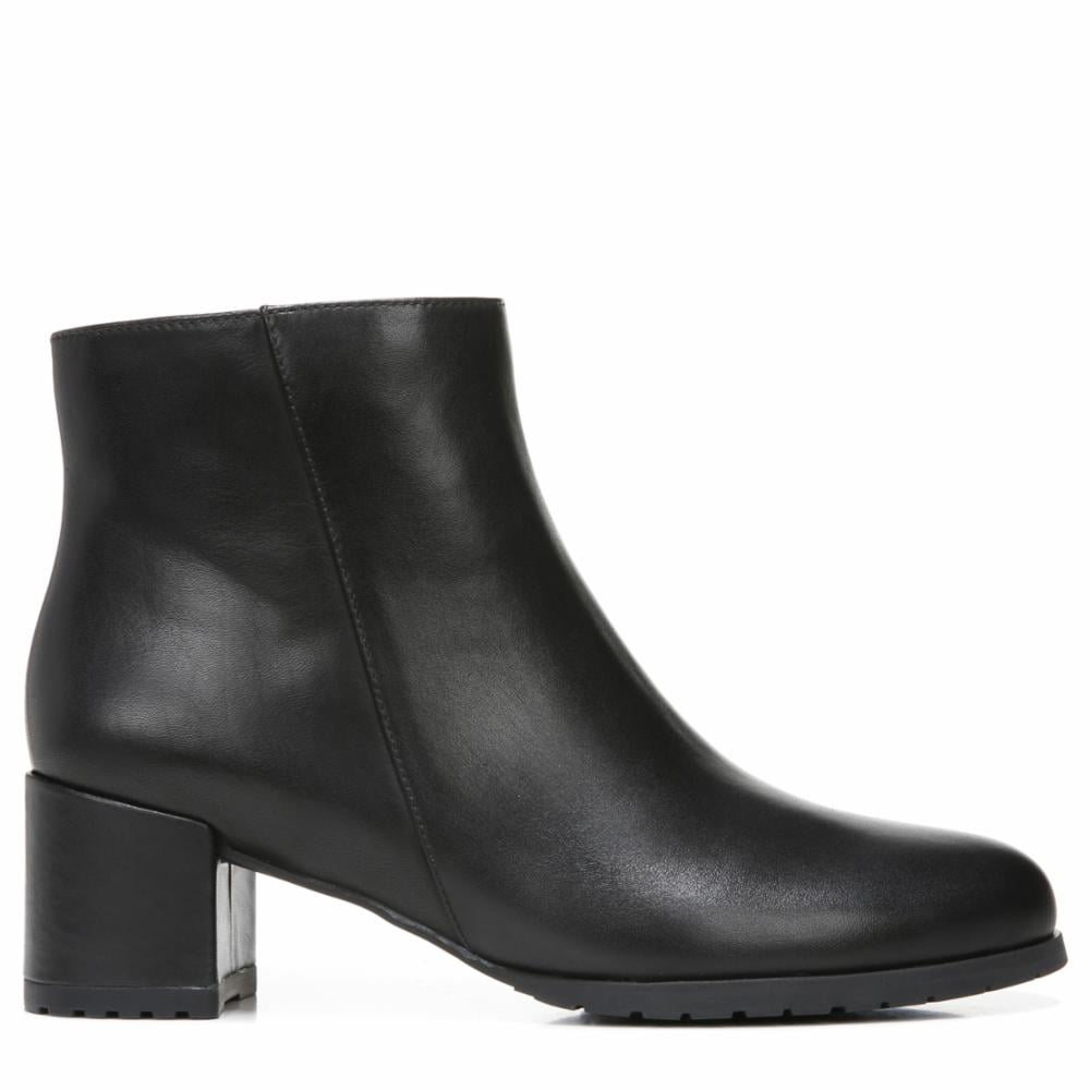 Naturalizer Women's Bay Waterproof Ankle Boots Black Leather