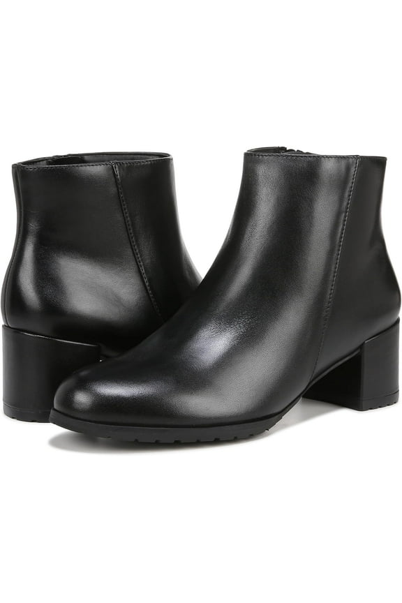 Women's Bay Waterproof Ankle Boots Black Leather 8.5W