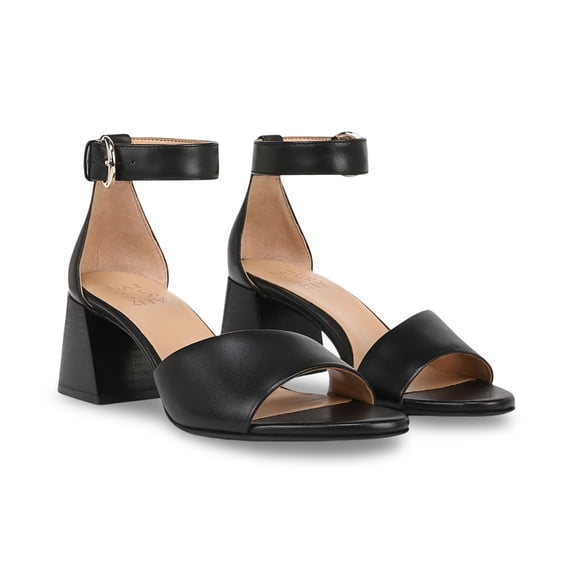 Naturalizer Women's Black Leather Verly Dress Sandals 6.5M