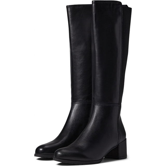 Naturalizer Women's Brent Knee High Boots Black Leather Wide Calf 6.5M ...