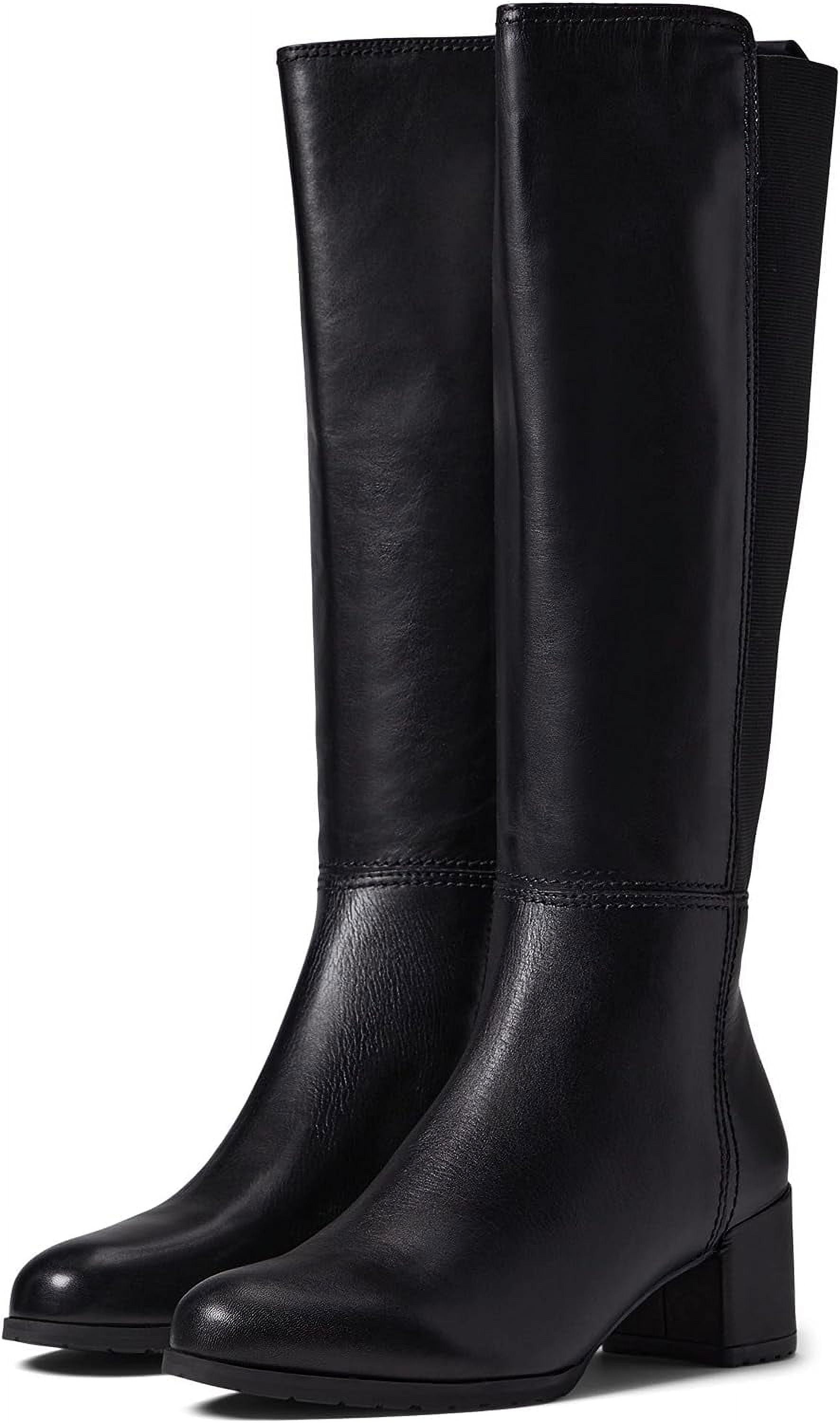 Naturalizer Women s Brent Knee High Boots Black Leather Wide Calf 7.5M