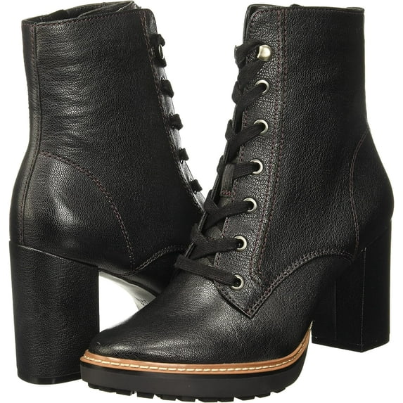 Naturalizer Women's Callie Mid Shaft Calf Boots Black Leather 7.5W