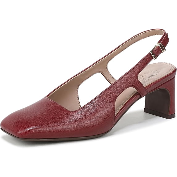Naturalizer Women's Carmen Slingback Pump Cranberry Red Leather 12W