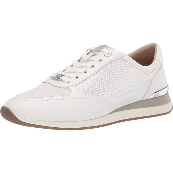 Naturalizer Women's Casual Shoes Lotus Leather Lace Up Fashion Sneakers 10M White