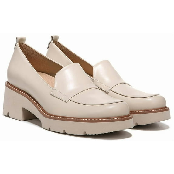 Naturalizer Women's Darry Lug Sole Heeled Loafer Porcelain 6W