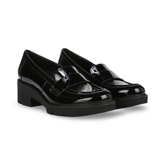Naturalizer Women's Dakota Lug Loafer Black Patent 9.5M