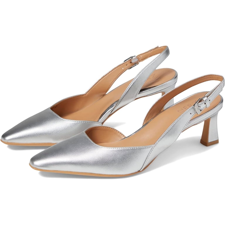 (取寄) ナチュラライザー レディース  Naturalizer women Naturalizer Dalary Silver Leather Naturalizer Dalary Women's Slingback Pump Silver Leather 7M