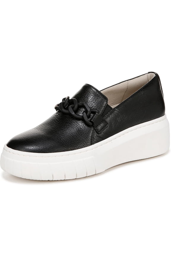 Women's Daphne Slip-On Platform Sneaker Black Pebble 8W