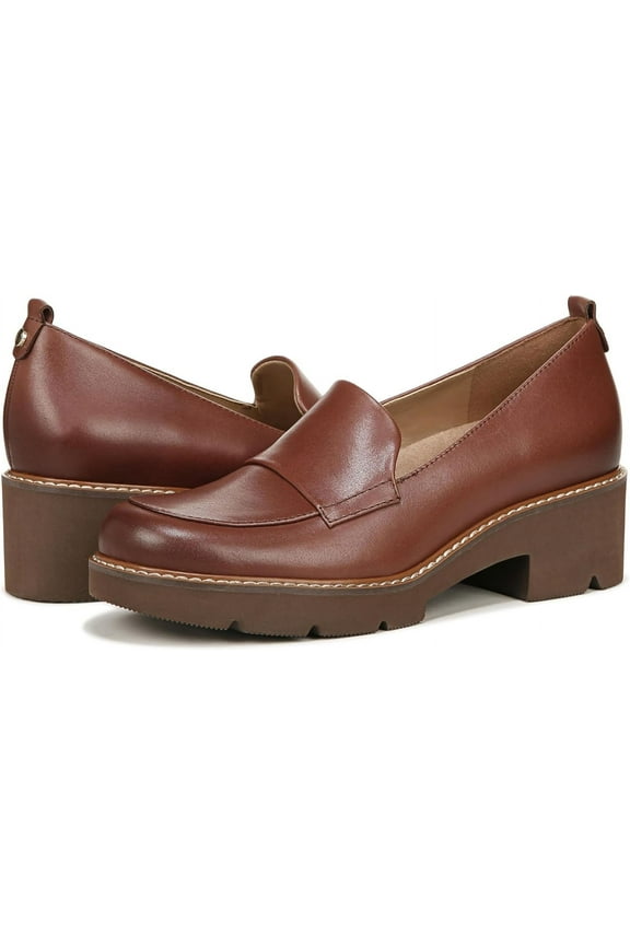 Women's Darry Lug Sole Heeled Loafer Cappuccino Brown 9M