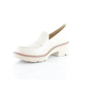 Naturalizer Womens Darry Lug Sole Heeled Loafer Porcelain 12M