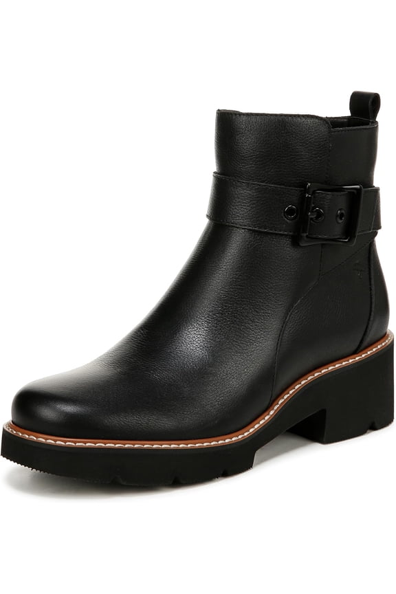 Women's Darry Strap Bootie Black Leather 10W