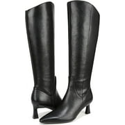 Naturalizer Women's Deesha Knee High Boot Black Leather Wide Calf 9XW