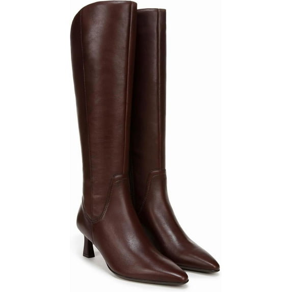 Naturalizer Women's Deesha Knee High Boot Chocolate Bar Extra Wide Calf Leather 8W