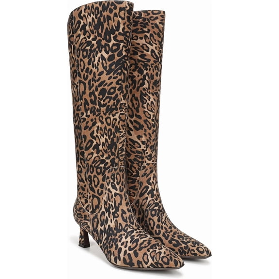 Naturalizer Women's Deesha Knee High Boot Dark Brown Leopard Narrow Calf 8.5M