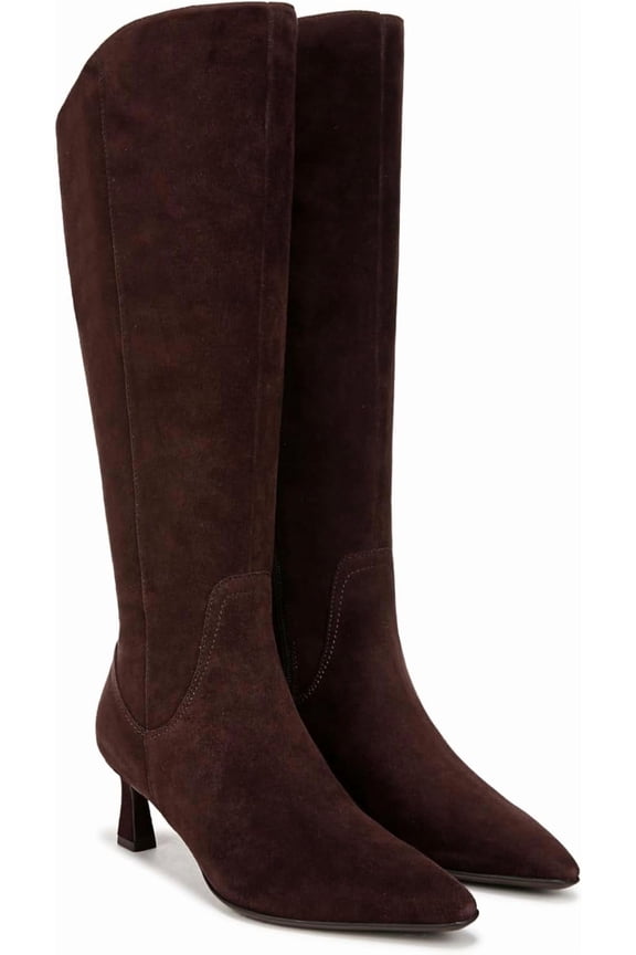 Women's Deesha Knee High Boot Mahogany Brown Suede 11M