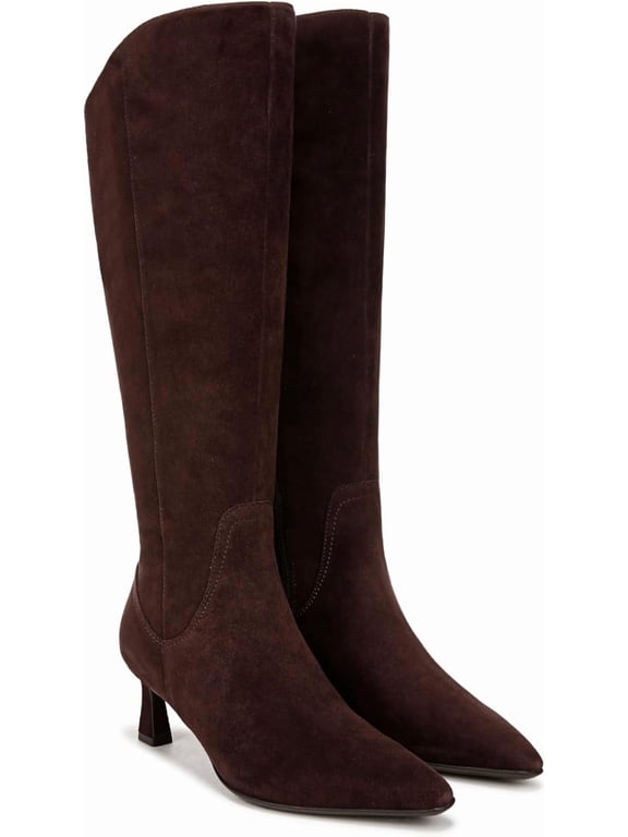 Women's Deesha Knee High Boot Mahogany Brown Suede 12W