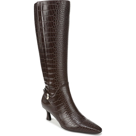 Naturalizer Women's Eartha Knee High Boot Chocolate Bar Croco 9W