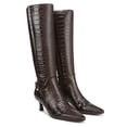 thumbnail image 1 of Naturalizer Women's Eartha Knee High Boot Chocolate Bar Croco Wide Calf 11W, 1 of 5