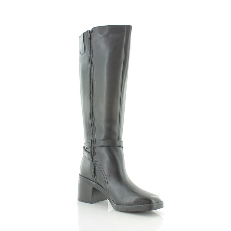 Naturalizer Women s Elliot Knee High Boots Black Leather 1 Wide Calf 7.5M Walmart
