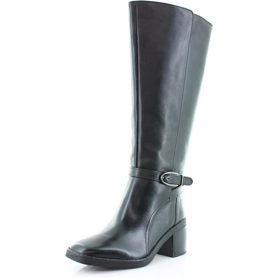 Naturalizer Women's Elliot Knee High Wide Calf Boots Black Leather1 8M