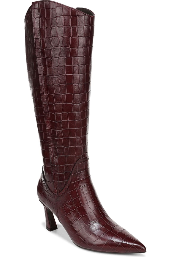 Women's Emily Knee High Boot Cranberry Red Croco 9.5W