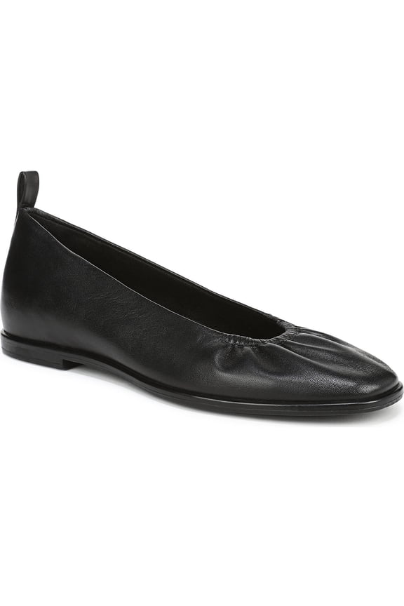 Women's Estie Ballet Flat Black Leather 9W