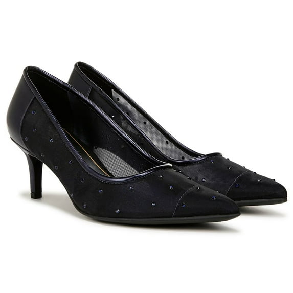 Naturalizer Women's Everly 4 Pump Blue Faux Leather & Mesh 6M