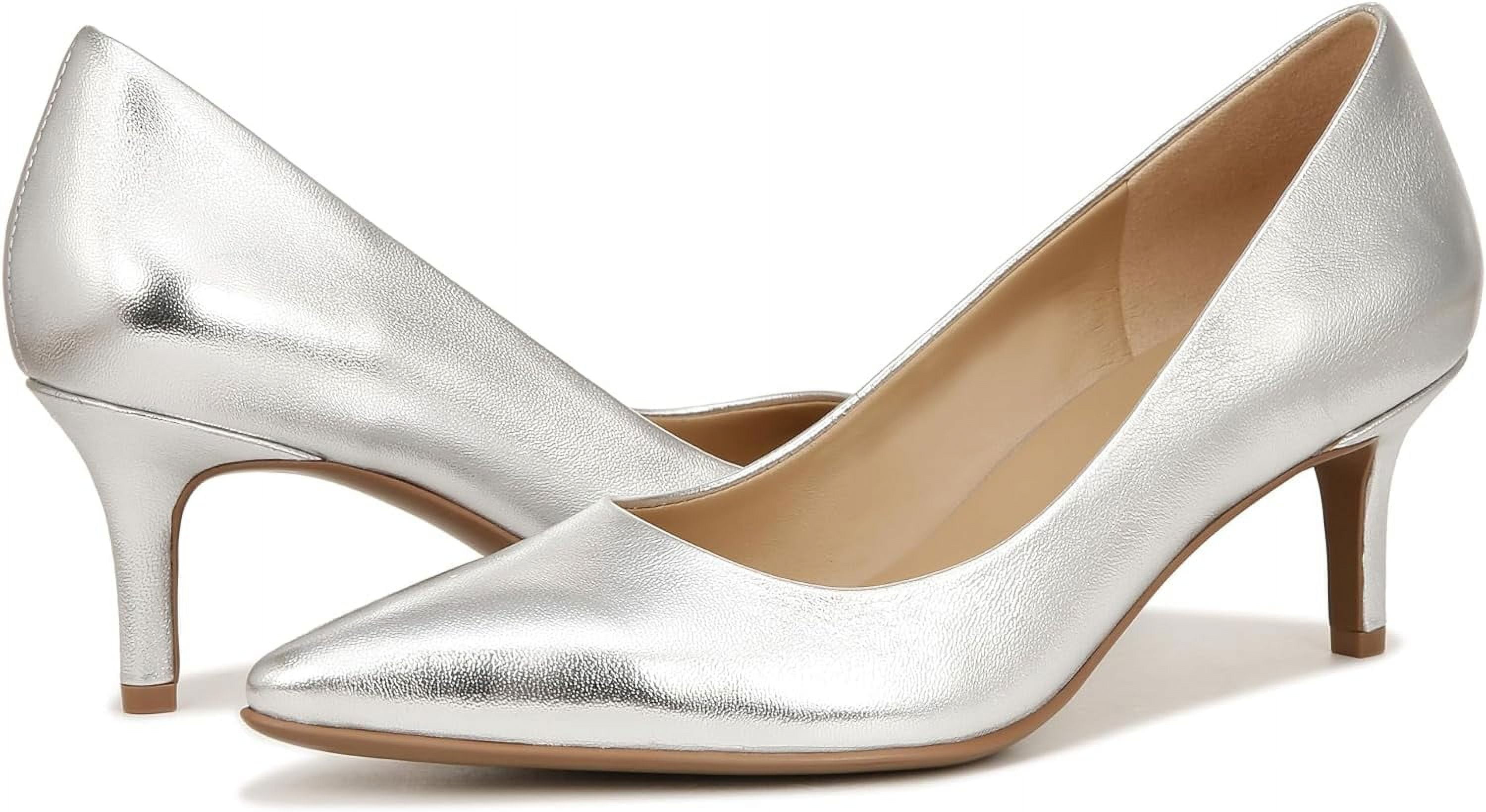 Naturalizer Women's Everly Pumps Silver Leather 6W - Walmart.com