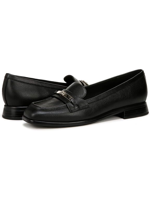 Fabienne Women's Loafers & Slip-Ons Black Pebbled Leather Size 7.5 M