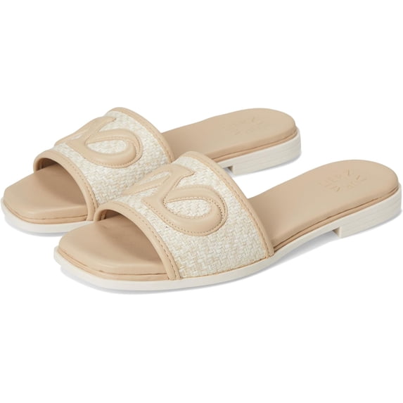 Naturalizer Women's Genevieve Slide Sandal Coastal Tan Woven Fabric 7W