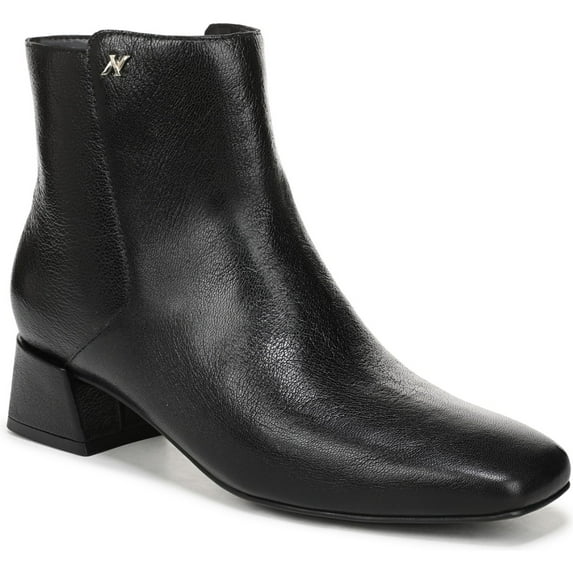 Naturalizer Women's Jada Ankle Bootie Black Leather 6.5M