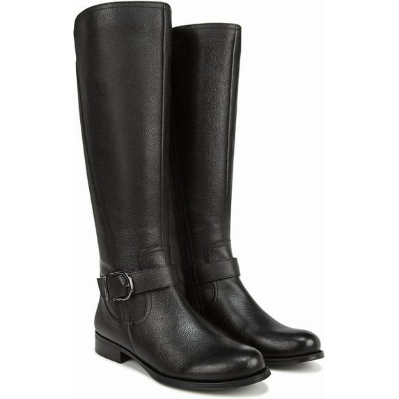 Naturalizer Women's Jaya Knee High Boot Black Wide Calf 8M