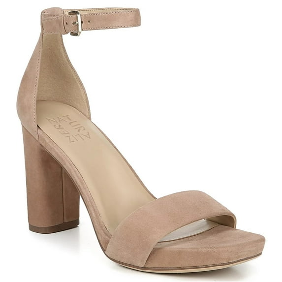 Naturalizer Women's Joy Heeled Sandals Gingersnap Brown Suede 12M