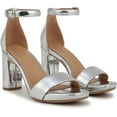 thumbnail image 1 of Naturalizer Women's Joy Heeled Sandals Silver Metallic Smooth 7M, 1 of 5