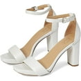 thumbnail image 1 of Naturalizer Women's Joy Heeled Sandals White Leather 7M, 1 of 5