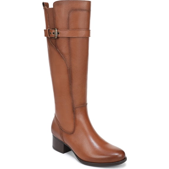 Naturalizer Women's Kenna Knee High Boot English Tea Brown Leather 6.5M