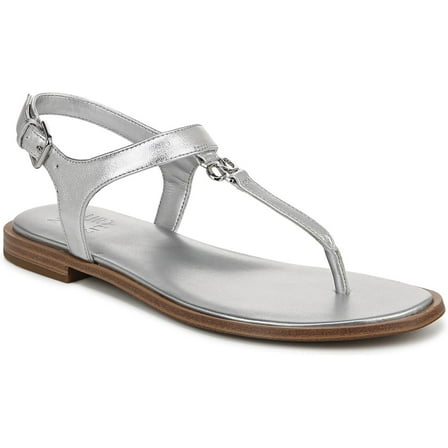 Naturalizer Women's Lizzi Thong Sandal Silver Metallic 6M