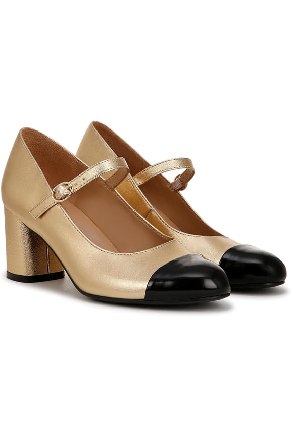 Women's Lovable Cap Toe Mary Jane Pump Dark Gold 6.5M