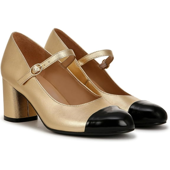 Naturalizer Women's Lovable Cap Toe Mary Jane Pump Dark Gold 6.5M