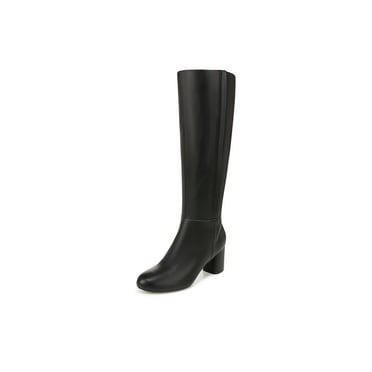 Naturalizer Women's Loving Knee High Boots, Black Smooth, 9.5 Wide