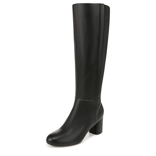 Naturalizer Women's Loving Knee High Boots - Wide Calf, Black Smooth Wide Calf, 9.5
