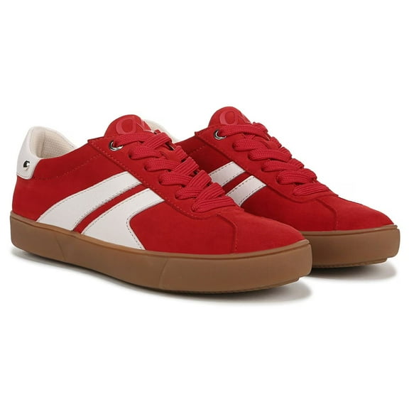 Naturalizer Women's Medina Lace Up Sneaker Crimson Red Suede 8.5M