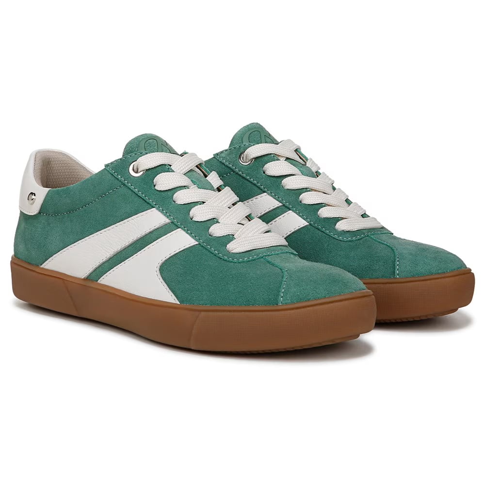 Naturalizer Women's Medina Lace Up Sneaker Lilypad Green Suede 6.5