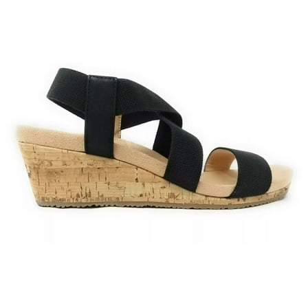 Naturalizer Women's Morocco-N Wedge Sandals Black 6.5M