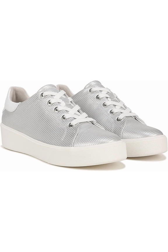 Women's Morrison2.0 Lace Up Fashion Casual Sneaker Silver 6.5M